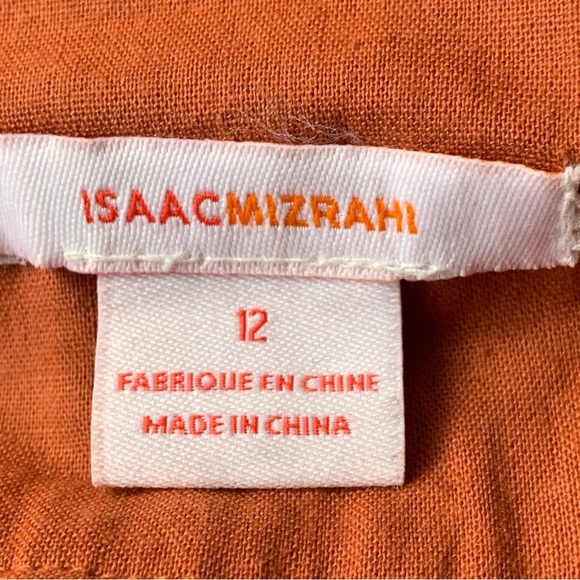 Isaac Mizrahi Crop Wide Leg Linen Capri Pants - Picture 7 of 9